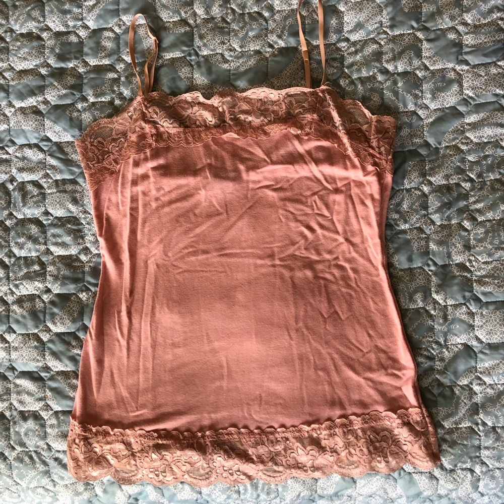 Strappy layering cami tank with lace
